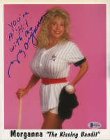 Morganna The Kissing Bandit Signed 8x10 Photo Inscribed "You're A Hit