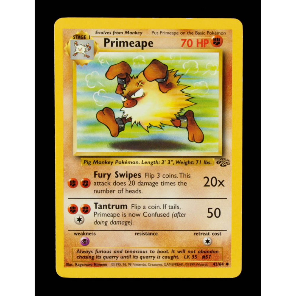 1995 primeape pokemon card Brock's Primeape G1 No. 057 Vintage Gym