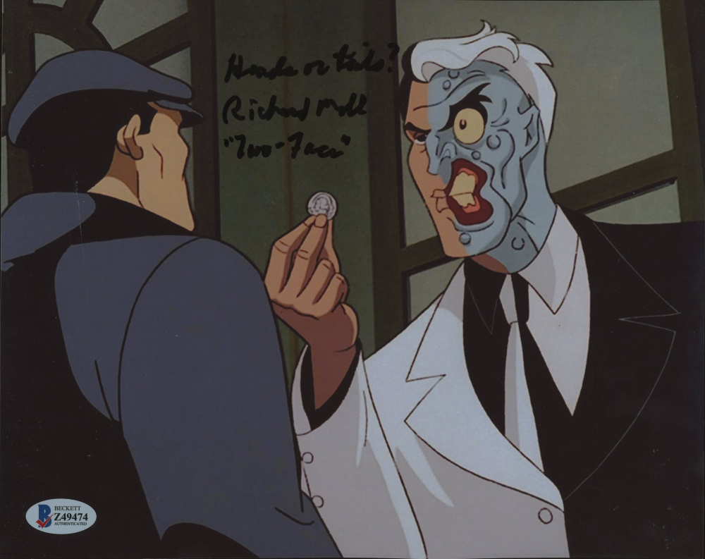 Richard Moll Signed "Batman The Animated Series" 8x10 Photo Inscribed