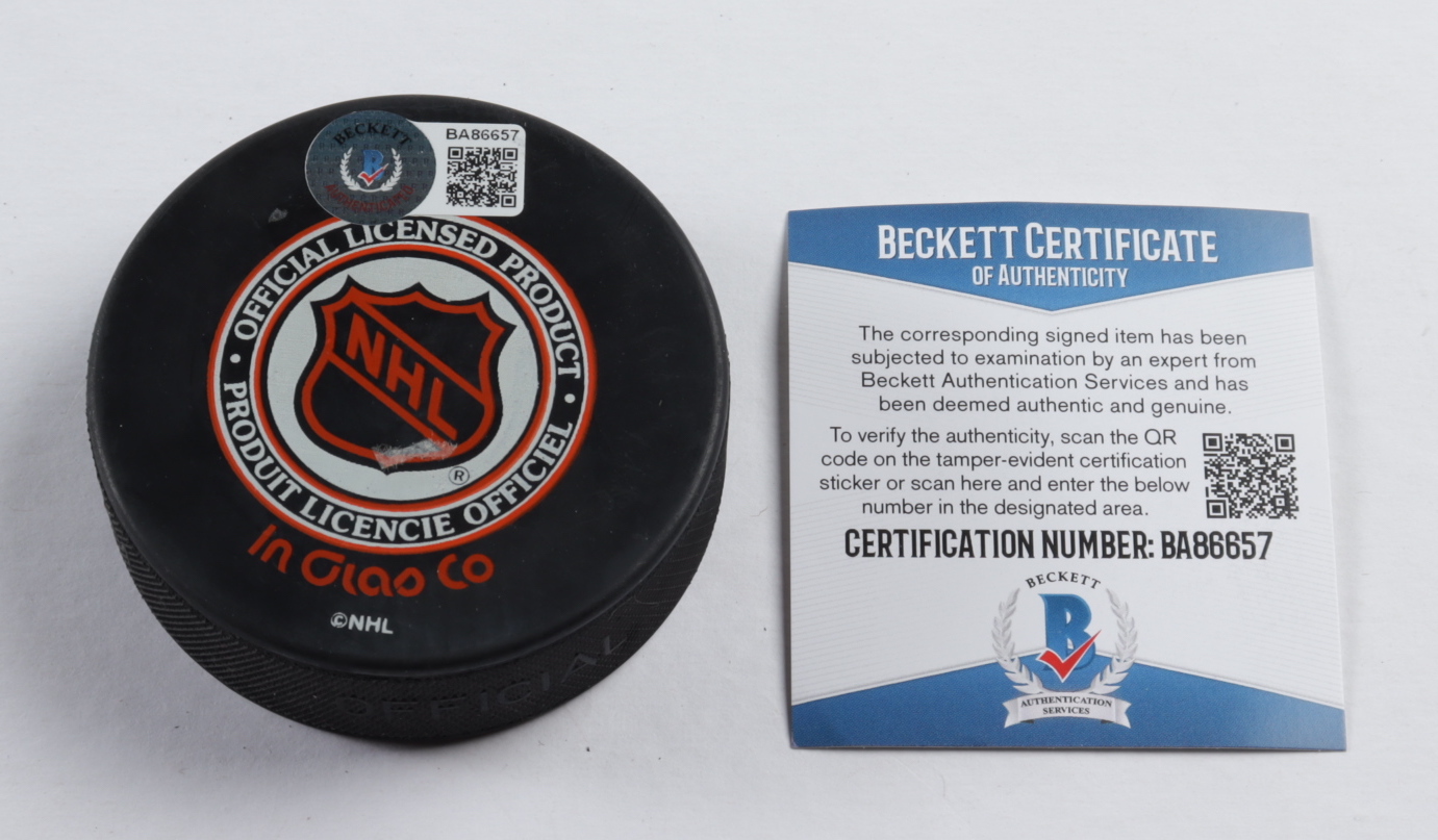 Ray Bourque Signed Bruins Logo Hockey Puck Beckett COA) at PristineAuction.com Ray Bourque Signed Bruins Logo Hockey Puck Beckett COA) at PristineAuction.com