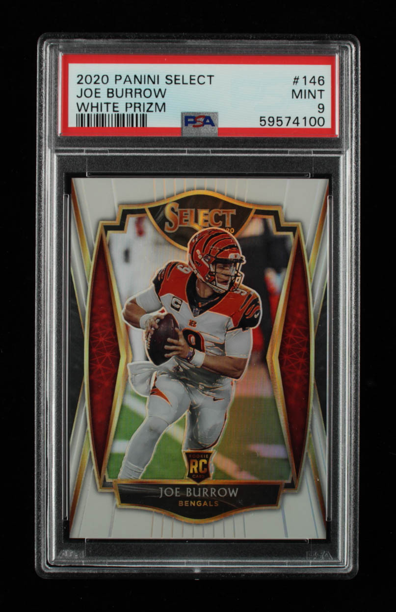 Joe Burrow 2020 Select Prizm White #146 #9/35 (PSA 8) at PristineAuction.com Joe Burrow 2020 Select Prizm White #146 #9/35 (PSA 8) at PristineAuction.com