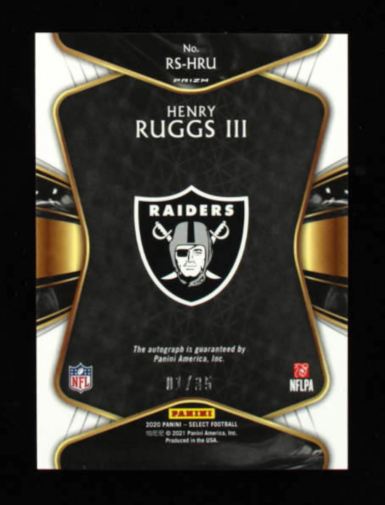 Henry Ruggs III 2020 Select Rookie Signatures Prizm White 5 1/35