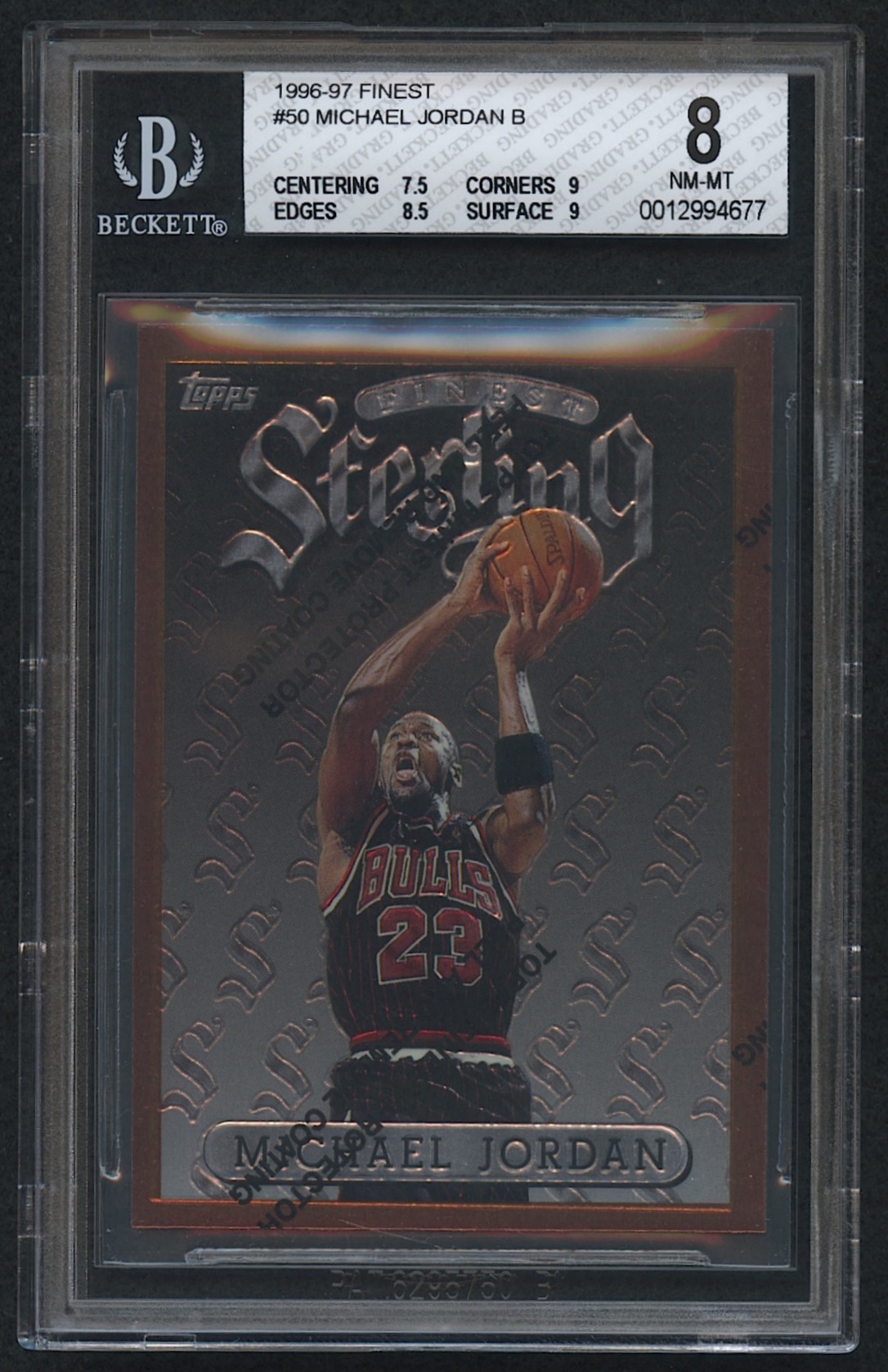 Michael Jordan 1996-97 Finest #50 B (BGS 8) at PristineAuction.com Michael Jordan 1996-97 Finest #50 B (BGS 8) at PristineAuction.com
