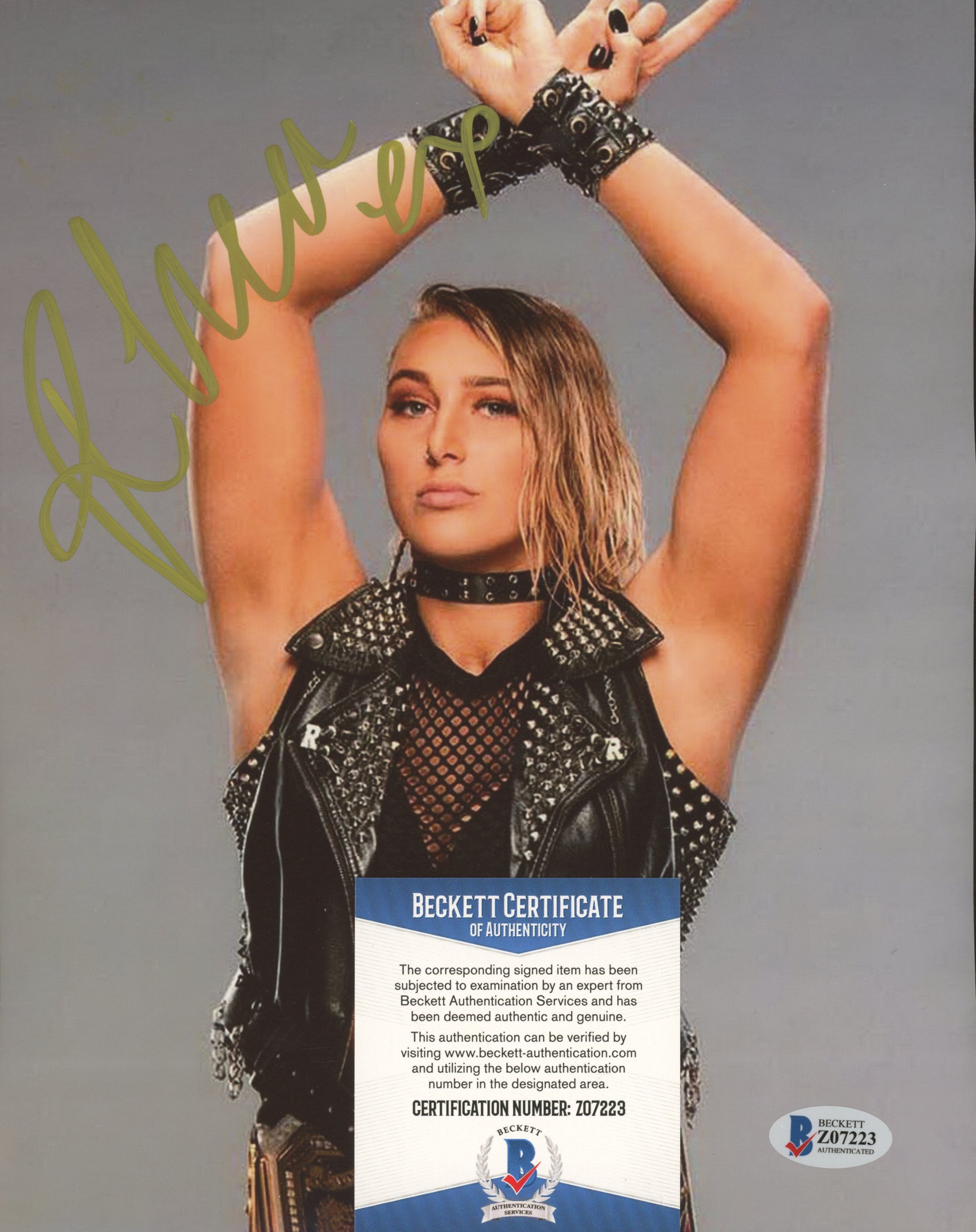 Signed Rhea Ripley Rhea Ripley Signed WWE 8x10 Photo (Beckett COA) | Pristine Auction
