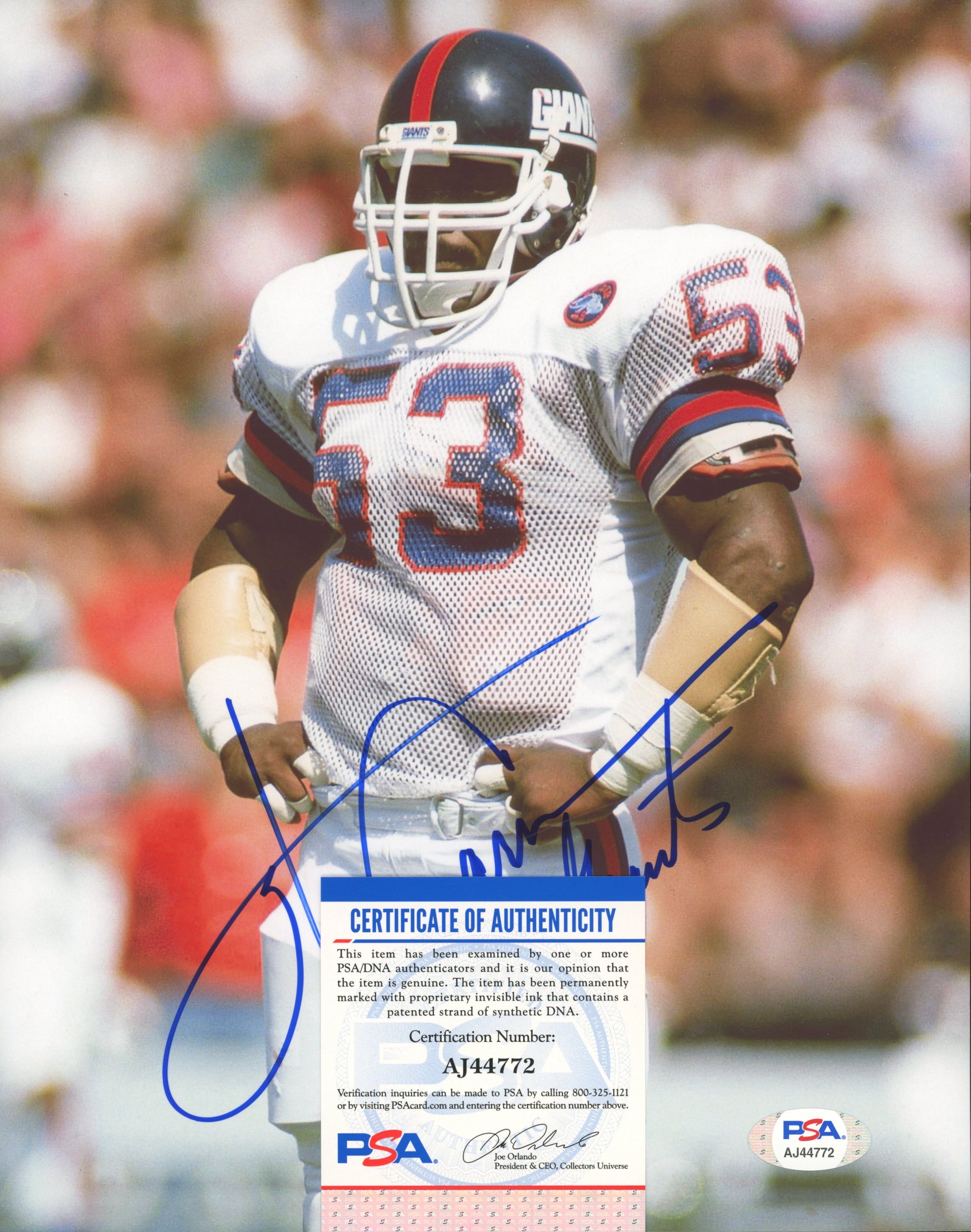 Harry Carson Signed Giants 8x10 Photo Inscribed "NY Giants" (PSA COA) at PristineAuction.com Harry Carson Signed Giants 8x10 Photo Inscribed "NY Giants" (PSA COA) at PristineAuction.com