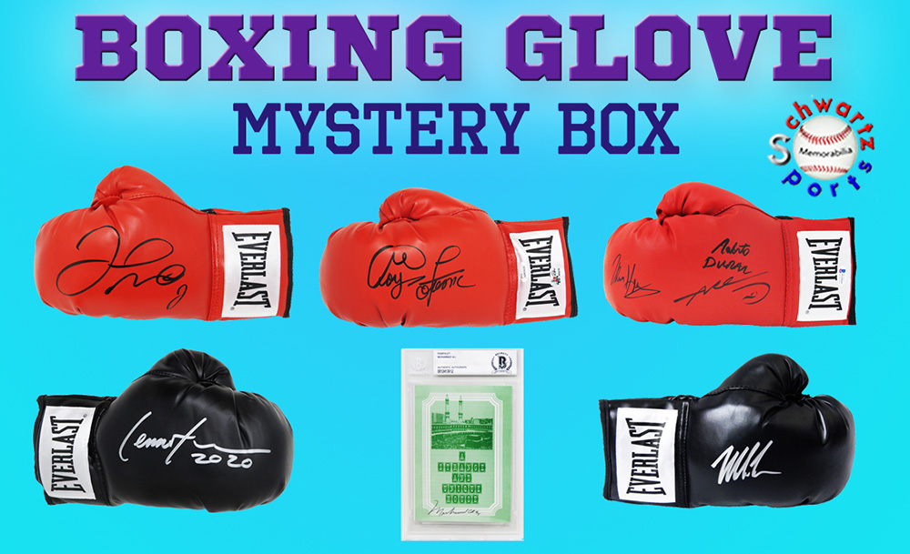 Schwartz Sports Boxing Glove Signed Mystery Box - Series 12 (Limited to 100) **MUHAMMAD ALI Autograph – Grand Prize** at PristineAuction.com Schwartz Sports Boxing Glove Signed Mystery Box - Series 12 (Limited to 100) **MUHAMMAD ALI Autograph – Grand Prize** at PristineAuction.com