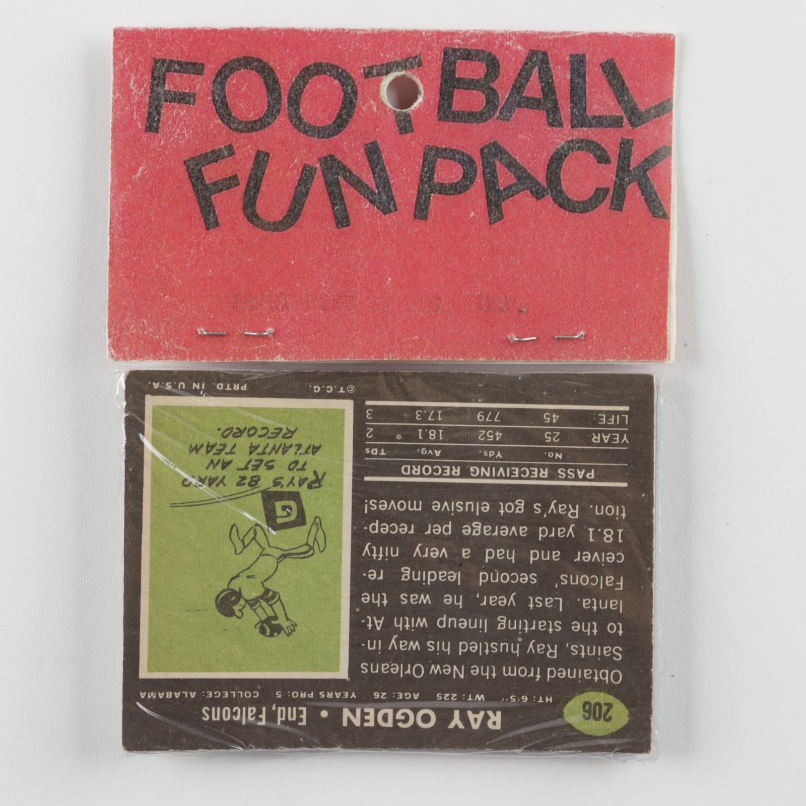 1969 Topps Football Card Fun Pack with (10) Cards at PristineAuction.com 1969 Topps Football Card Fun Pack with (10) Cards at PristineAuction.com