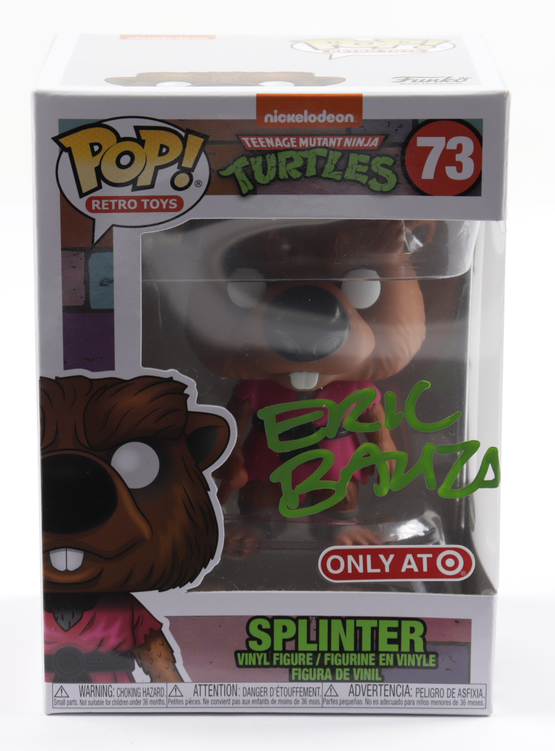 Eric Bauza Signed "Teenage Mutant Ninja Turtles" #73 Splinter Funko Pop! Vinyl Figure (PSA Hologram) at PristineAuction.com Eric Bauza Signed "Teenage Mutant Ninja Turtles" #73 Splinter Funko Pop! Vinyl Figure (PSA Hologram) at PristineAuction.com