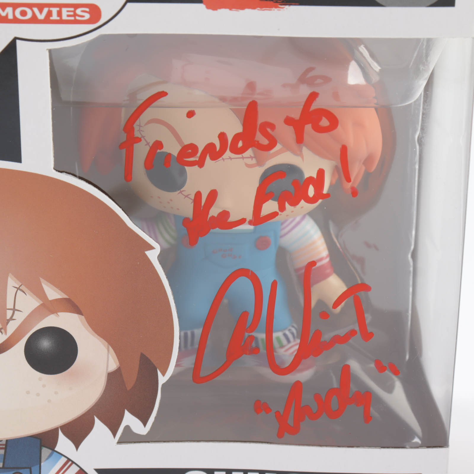 Alex Vincent Signed "Child's Play 2" #56 Funko Pop Vinyl Figure Inscribed "Friends To The End!" & "Andy" (JSA COA) at PristineAuction.com Alex Vincent Signed "Child's Play 2" #56 Funko Pop Vinyl Figure Inscribed "Friends To The End!" & "Andy" (JSA COA) at PristineAuction.com
