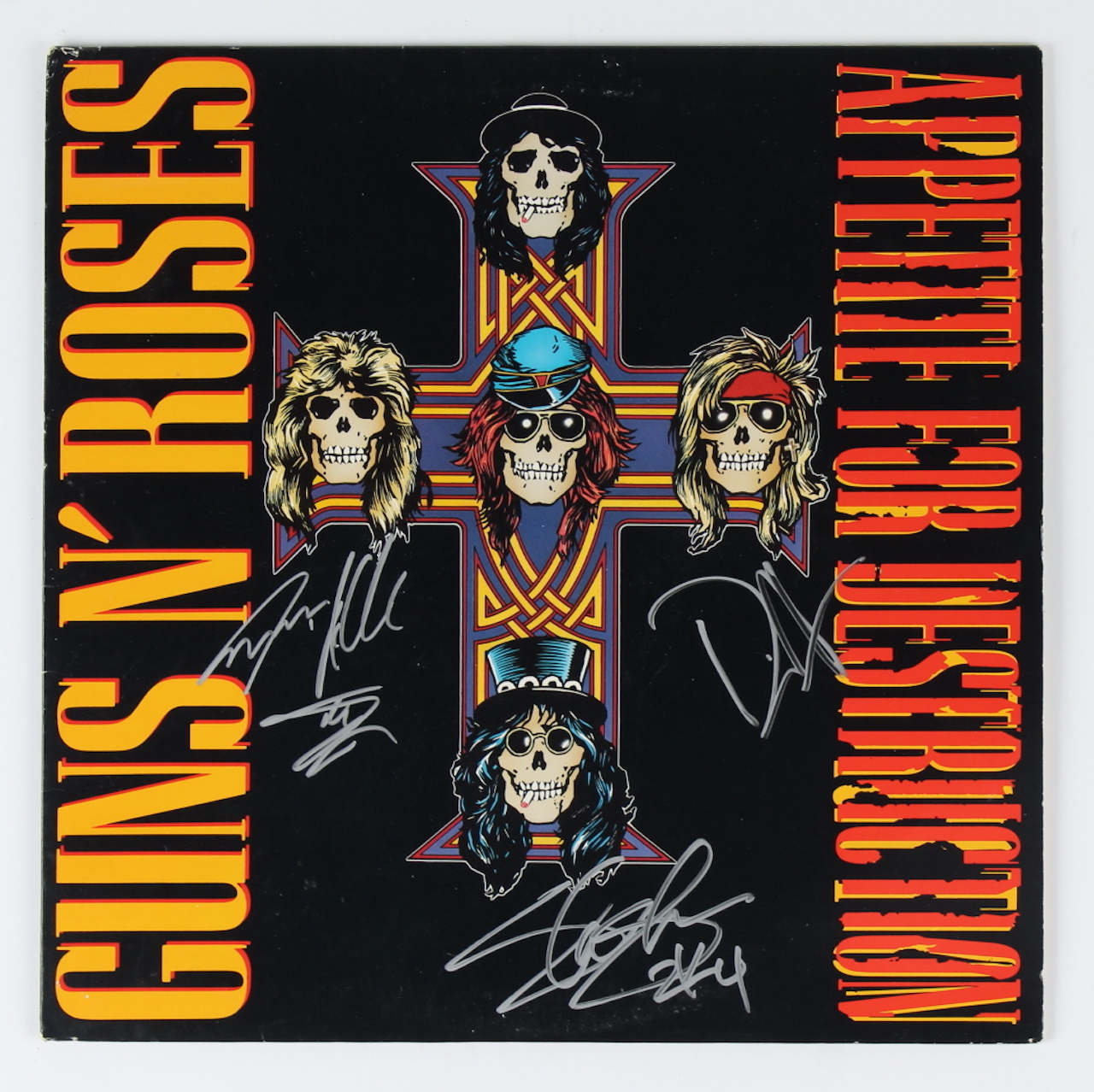 Slash, Duff McKagan & Steven Adler Signed "Appetite For Destruction" Vinyl Record Album (Beckett LOA) at PristineAuction.com Slash, Duff McKagan & Steven Adler Signed "Appetite For Destruction" Vinyl Record Album (Beckett LOA) at PristineAuction.com