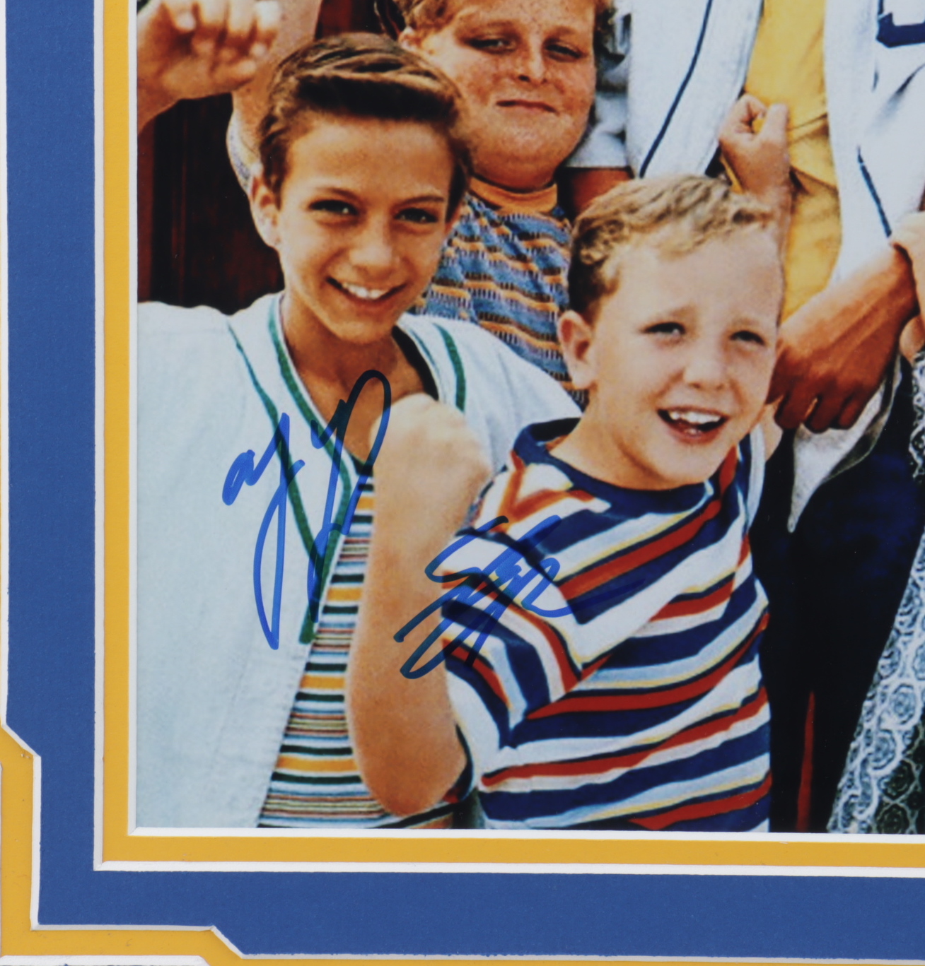 "The Sandlot" 18x22 Custom Framed Photo Display Cast-Signed by (6) with Tom Guiry, Marty York, Shane Obedzinski, Victor DiMattia, Chauncey Leopard & Brandon Adams (Fiterman Hologram) at PristineAuction.com "The Sandlot" 18x22 Custom Framed Photo Display Cast-Signed by (6) with Tom Guiry, Marty York, Shane Obedzinski, Victor DiMattia, Chauncey Leopard & Brandon Adams (Fiterman Hologram) at PristineAuction.com