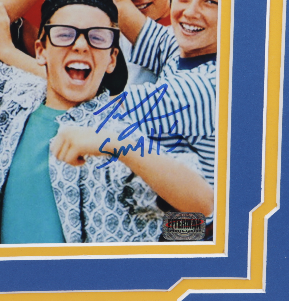 "The Sandlot" 18x22 Custom Framed Photo Display Cast-Signed by (6) with Tom Guiry, Marty York, Shane Obedzinski, Victor DiMattia, Chauncey Leopard & Brandon Adams (Fiterman Hologram) at PristineAuction.com "The Sandlot" 18x22 Custom Framed Photo Display Cast-Signed by (6) with Tom Guiry, Marty York, Shane Obedzinski, Victor DiMattia, Chauncey Leopard & Brandon Adams (Fiterman Hologram) at PristineAuction.com