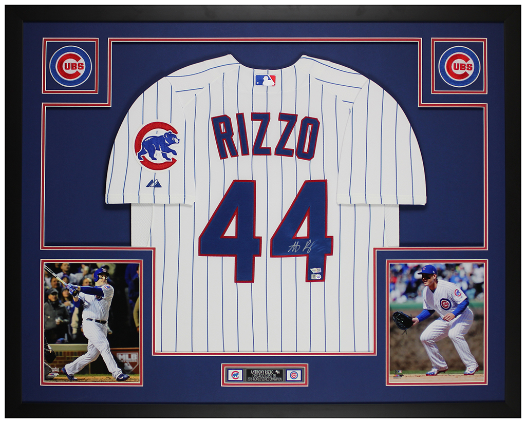 Anthony Rizzo Signed 35x43 Custom Framed Jersey Display (Fanatics Hologram & MLB Hologram) at PristineAuction.com Anthony Rizzo Signed 35x43 Custom Framed Jersey Display (Fanatics Hologram & MLB Hologram) at PristineAuction.com