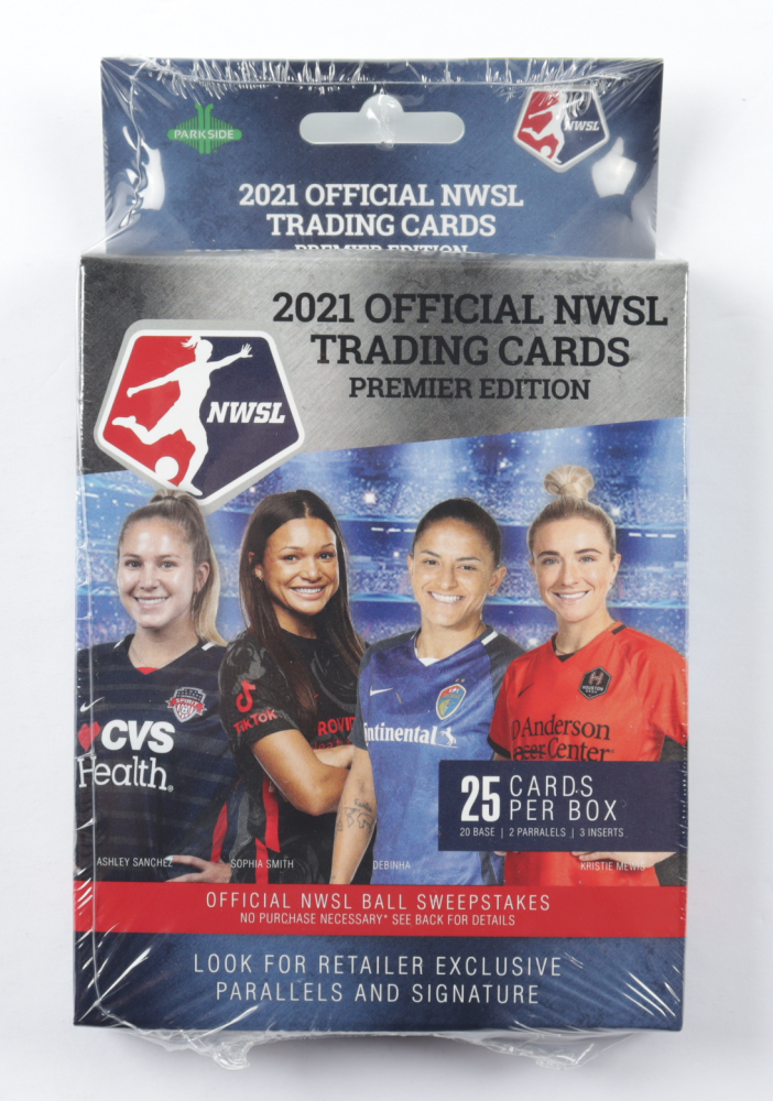 2021 Official NWSL Trading Cards Premier Edition Hanger Box of (25