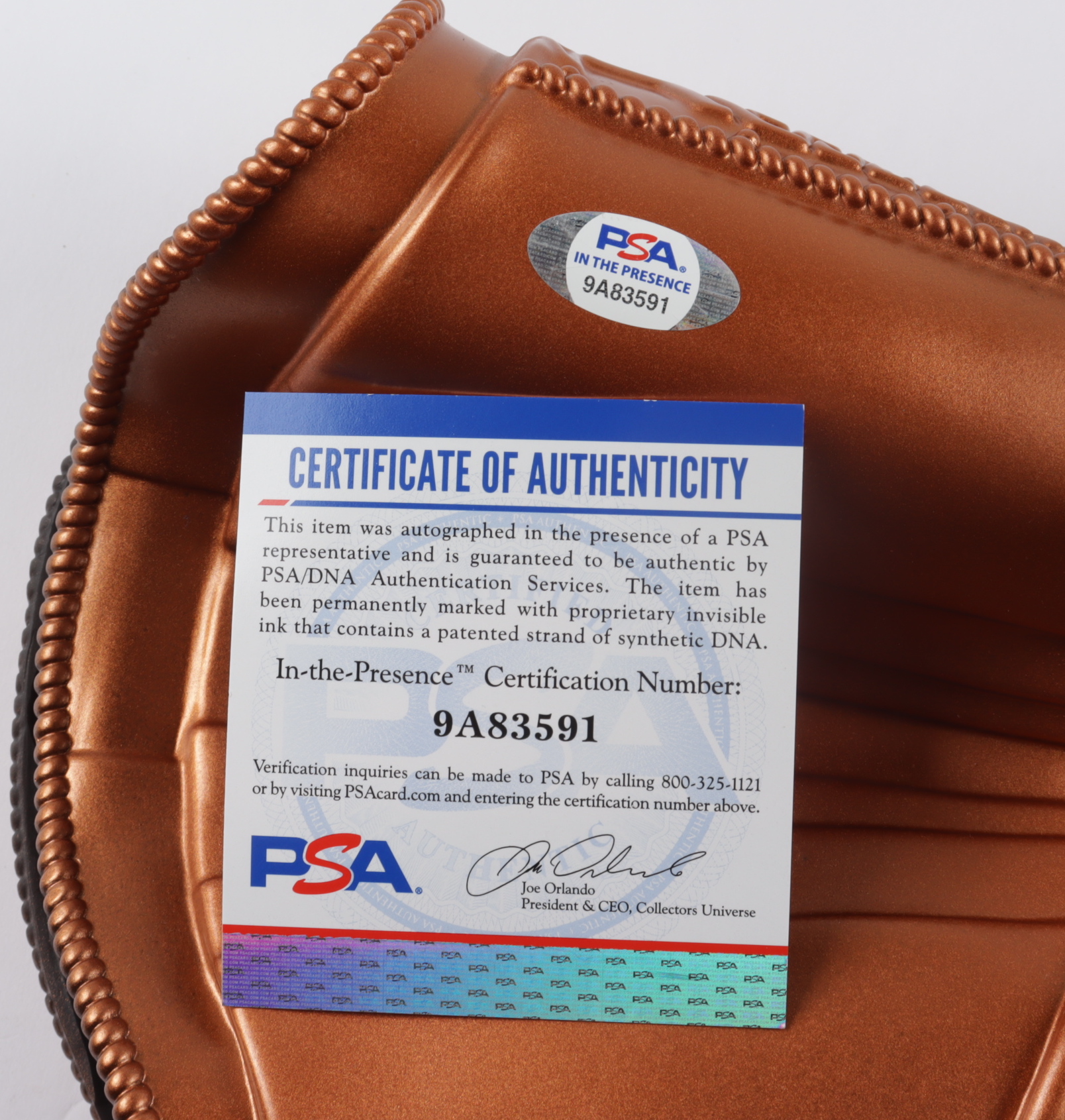 Eric Bauza Signed "Avengers" Infinity Gauntlet Inscribed "Adam Warlock" (PSA COA) at PristineAuction.com Eric Bauza Signed "Avengers" Infinity Gauntlet Inscribed "Adam Warlock" (PSA COA) at PristineAuction.com