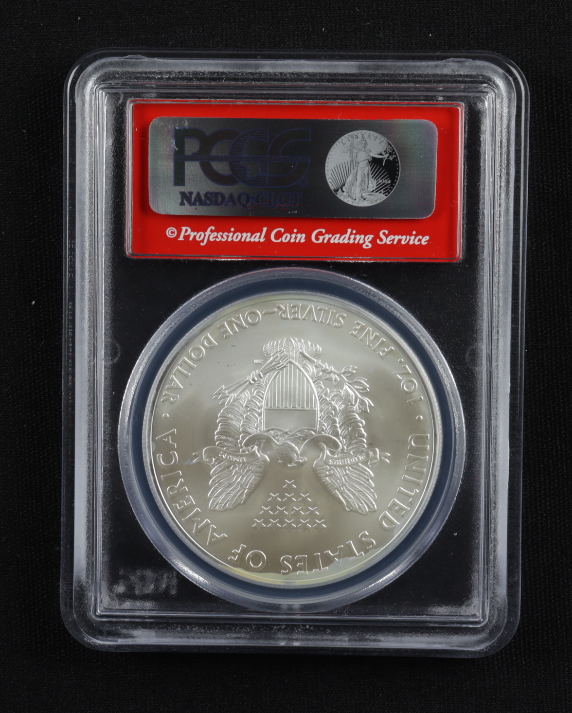 2013-(S) American Silver Eagle $1 One Dollar Coin - First Strike, Struck at San Francisco, Eagle Label (PCGS MS70) at PristineAuction.com 2013-(S) American Silver Eagle $1 One Dollar Coin - First Strike, Struck at San Francisco, Eagle Label (PCGS MS70) at PristineAuction.com