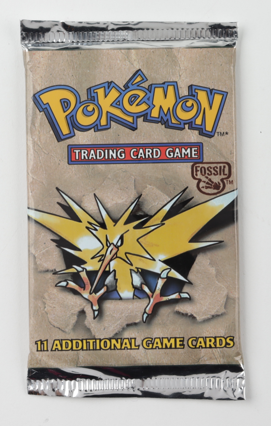 Zapdos 1999 Pokemon Fossil Unlimited Booster Pack With (11) Cards at PristineAuction.com Zapdos 1999 Pokemon Fossil Unlimited Booster Pack With (11) Cards at PristineAuction.com