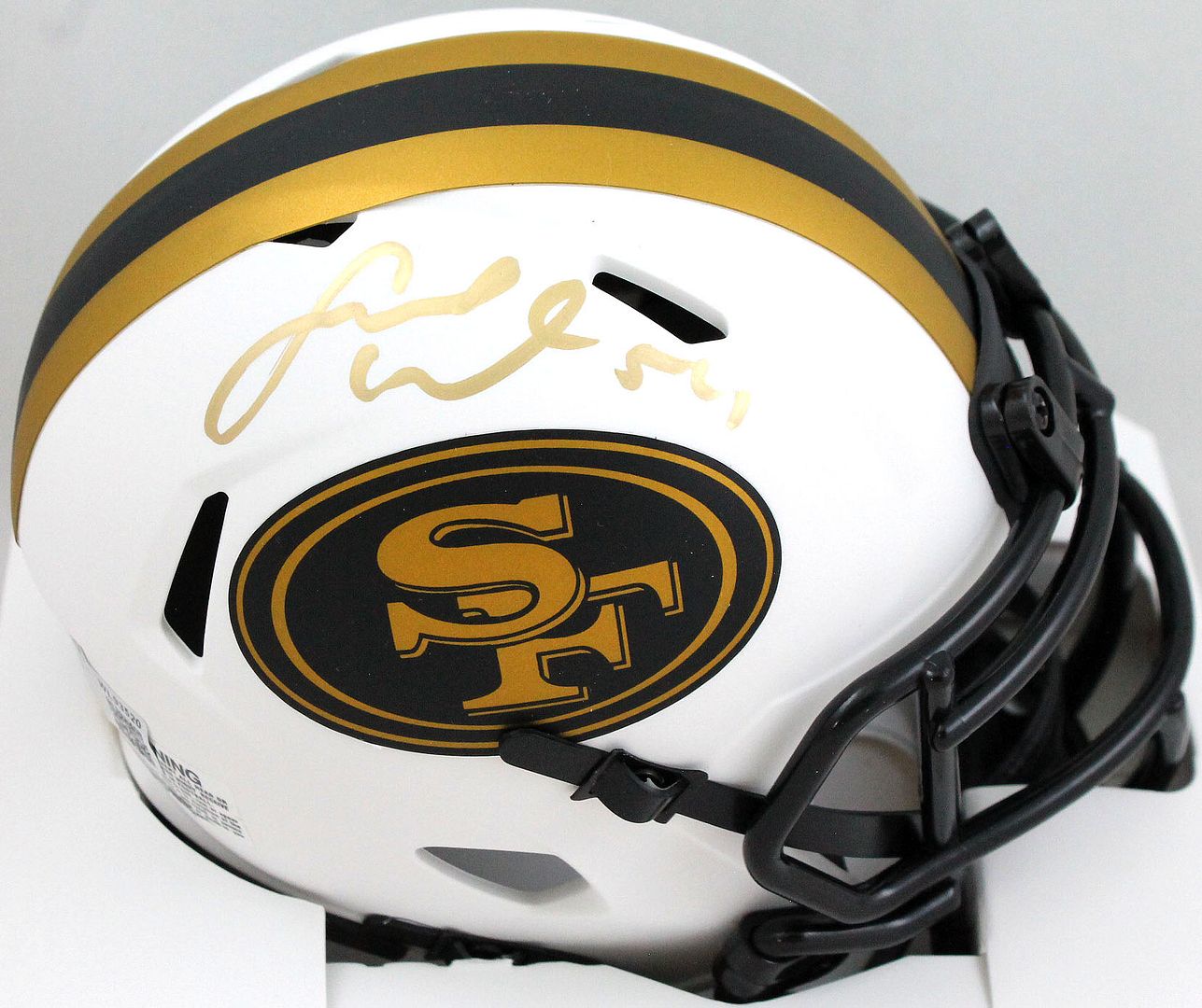 Fred Warner Signed 49ers Lunar Eclipse Alternate Speed Mini Helmet (Beckett) at PristineAuction.com Fred Warner Signed 49ers Lunar Eclipse Alternate Speed Mini Helmet (Beckett) at PristineAuction.com