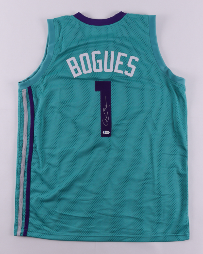 Muggsy Bogues Signed Jersey (Beckett COA) Pristine Auction