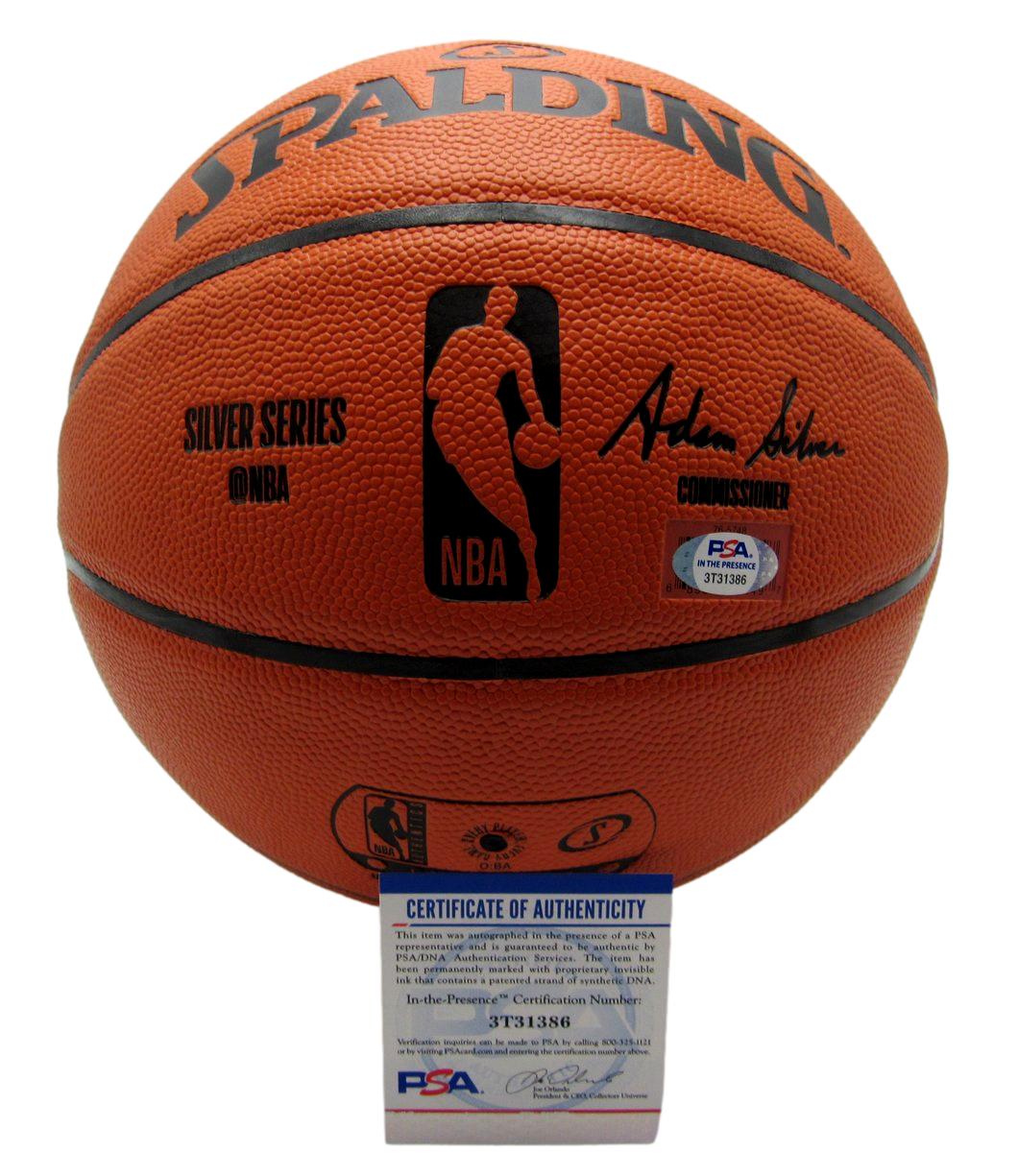 Jerry West Signed NBA Silver Series Basketball Inscribed "Mr. Clutch" (PSA) at PristineAuction.com Jerry West Signed NBA Silver Series Basketball Inscribed "Mr. Clutch" (PSA) at PristineAuction.com