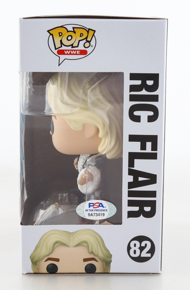 Ric Flair Signed WWE #82 Funko Pop! Vinyl Figurine Inscribed "16x" & Wooooo" (PSA COA) at PristineAuction.com Ric Flair Signed WWE #82 Funko Pop! Vinyl Figurine Inscribed "16x" & Wooooo" (PSA COA) at PristineAuction.com
