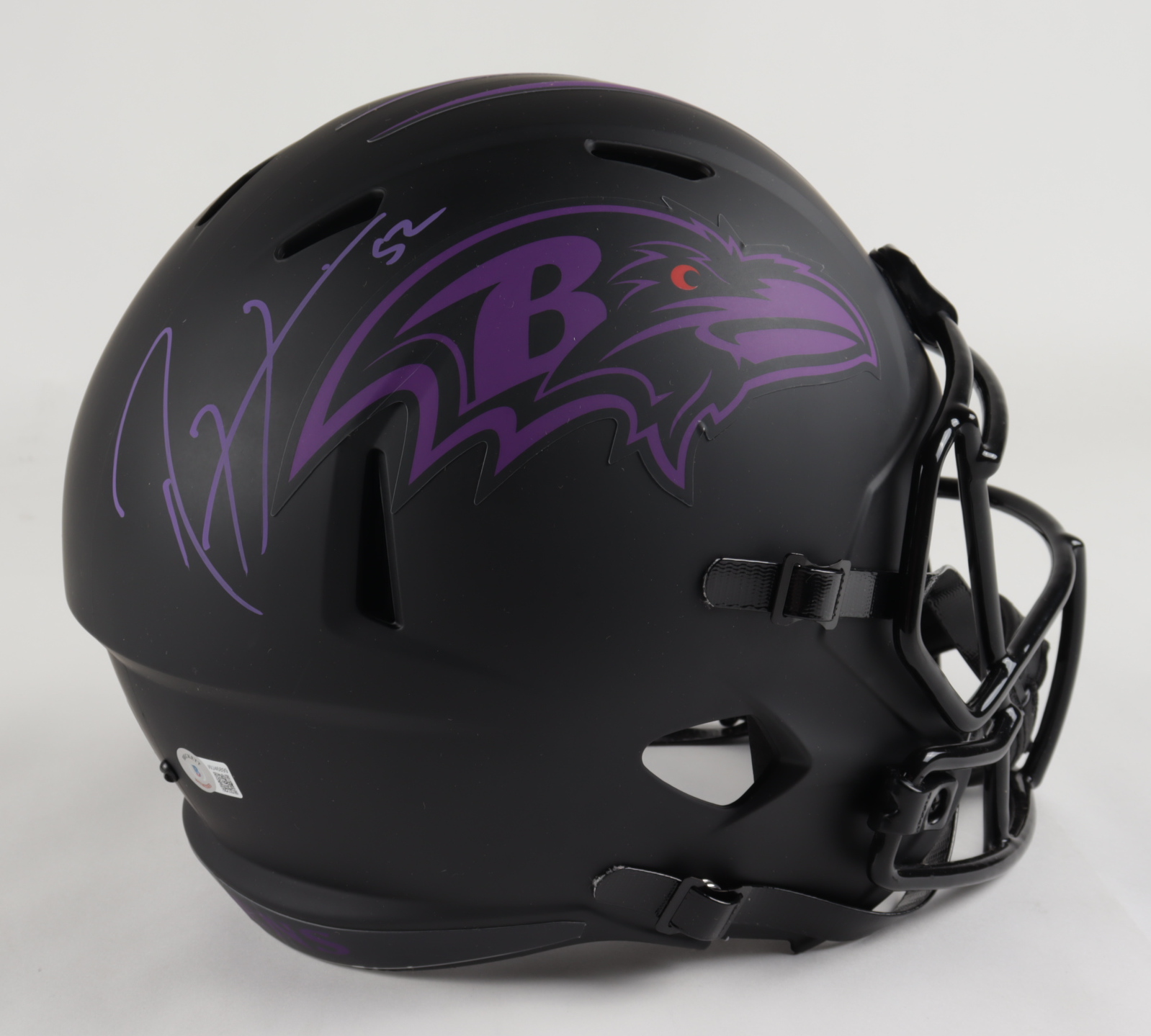 Ray Lewis Signed Ravens Full-Size Eclipse Alternate Speed Helmet (Beckett Hologram) at PristineAuction.com Ray Lewis Signed Ravens Full-Size Eclipse Alternate Speed Helmet (Beckett Hologram) at PristineAuction.com