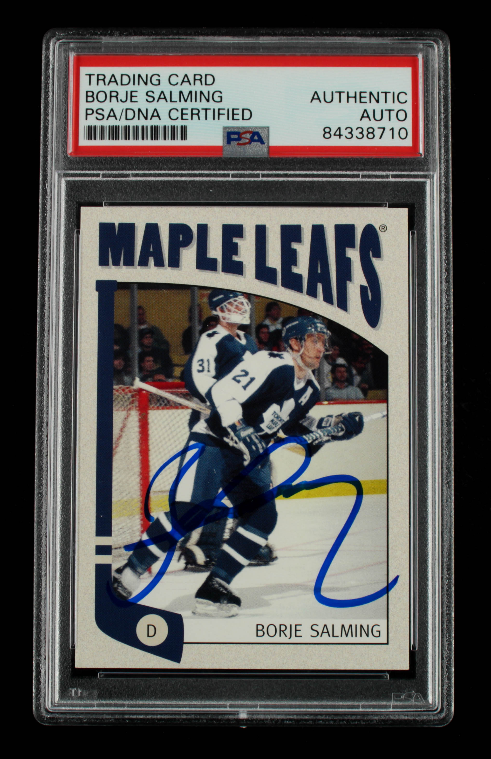 Borje Salming Signed 2004-05 ITG Franchises Canadian #103 (PSA Encapsulated) at PristineAuction.com Borje Salming Signed 2004-05 ITG Franchises Canadian #103 (PSA Encapsulated) at PristineAuction.com