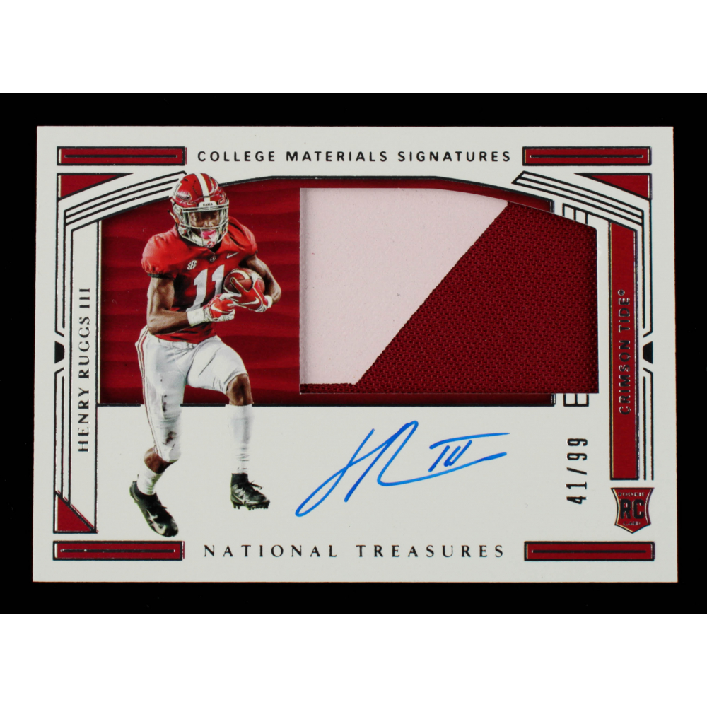 Henry Ruggs III 2020 Panini National Treasures Collegiate 108 Jersey