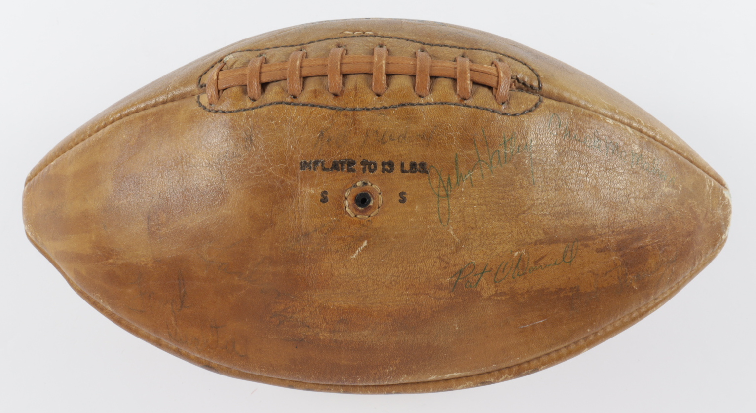 1960 Broncos American Football League Football Team-Signed by (43) with Johnny Hatley, George Herring, Bill Yelverton, Dick Doyle, Ken Carpenter (Beckett LOA) (See Description) at PristineAuction.com 1960 Broncos American Football League Football Team-Signed by (43) with Johnny Hatley, George Herring, Bill Yelverton, Dick Doyle, Ken Carpenter (Beckett LOA) (See Description) at PristineAuction.com