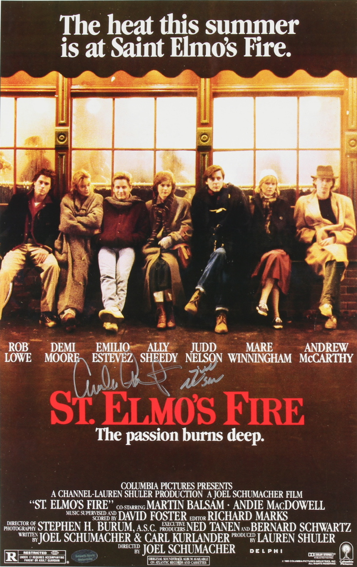 Emilio Estevez & Judd Nelson Signed "St. Elmo's Fire" 11x17 Photo (Schwartz COA) at PristineAuction.com Emilio Estevez & Judd Nelson Signed "St. Elmo's Fire" 11x17 Photo (Schwartz COA) at PristineAuction.com