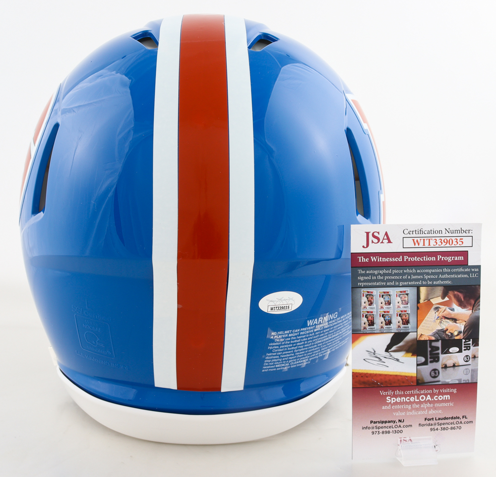 Bill Romanowski Signed Broncos Full-Size Authentic On-Field Throwback Speed Helmet (JSA COA) at PristineAuction.com Bill Romanowski Signed Broncos Full-Size Authentic On-Field Throwback Speed Helmet (JSA COA) at PristineAuction.com