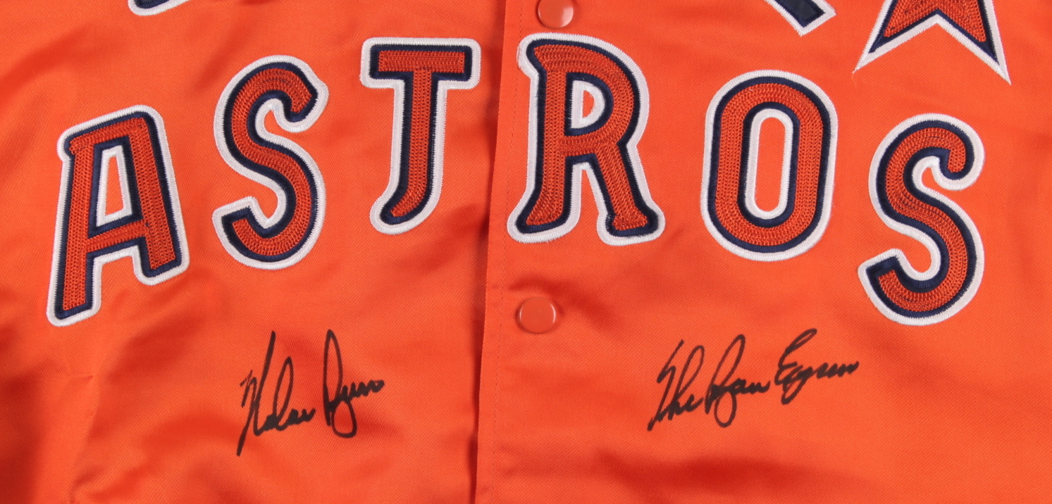 Nolan Ryan Signed Vintage Astros Warm-Up Jacket Inscribed "The Ryan Express" (PSA COA) at PristineAuction.com Nolan Ryan Signed Vintage Astros Warm-Up Jacket Inscribed "The Ryan Express" (PSA COA) at PristineAuction.com
