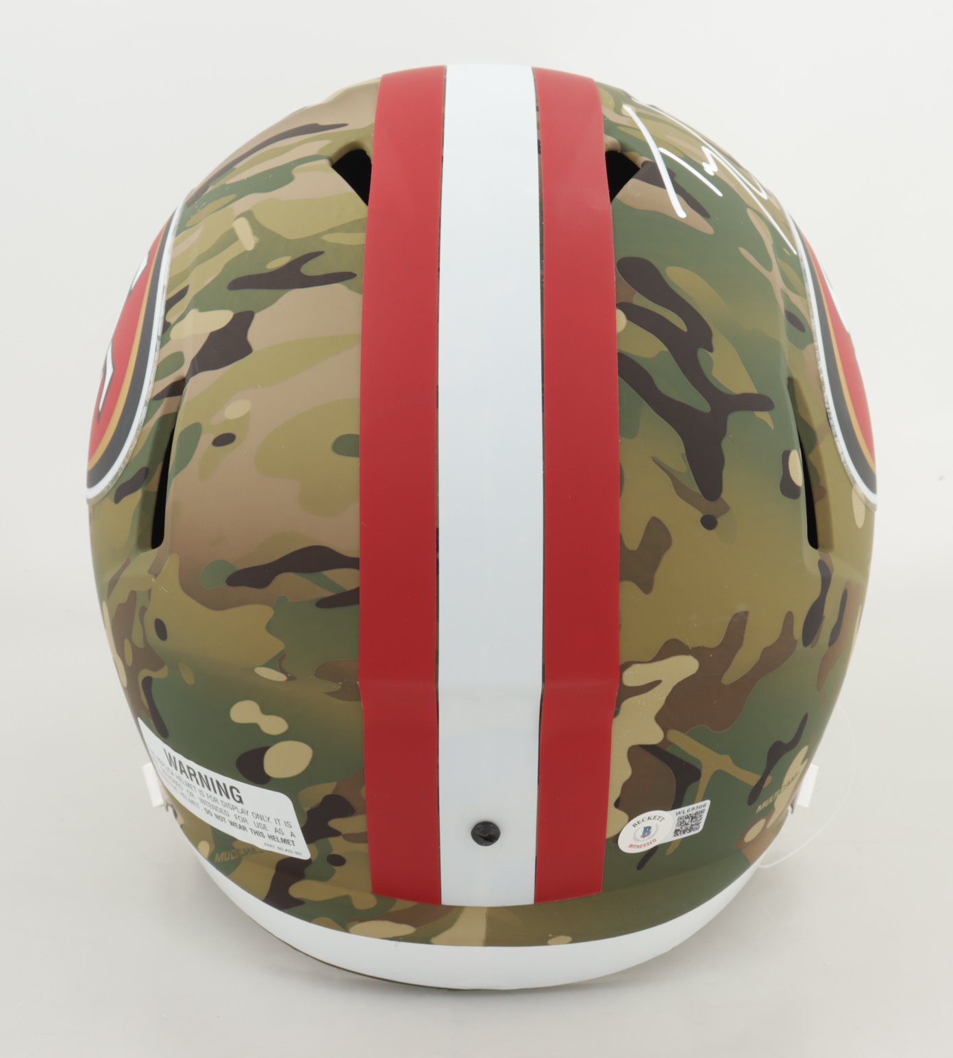 Trey Lance Signed 49ers Full-Size Camo Alternate Speed Helmet (Beckett Hologram) at PristineAuction.com Trey Lance Signed 49ers Full-Size Camo Alternate Speed Helmet (Beckett Hologram) at PristineAuction.com