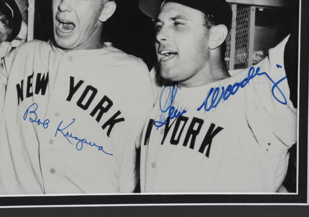 Mickey Mantle, Bob Kuzava, & Gene Woodling Signed "Game 7 of 1952 World
