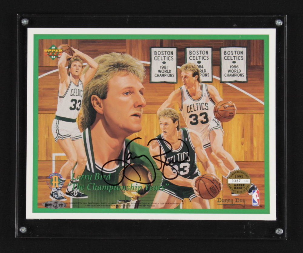 Larry Bird Signed LE "The Championship Years" 9x11 Print (UDA COA) (See Description) Pristine