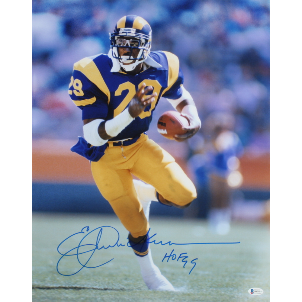 Eric Dickerson Signed Rams 16x20 Photo Inscribed