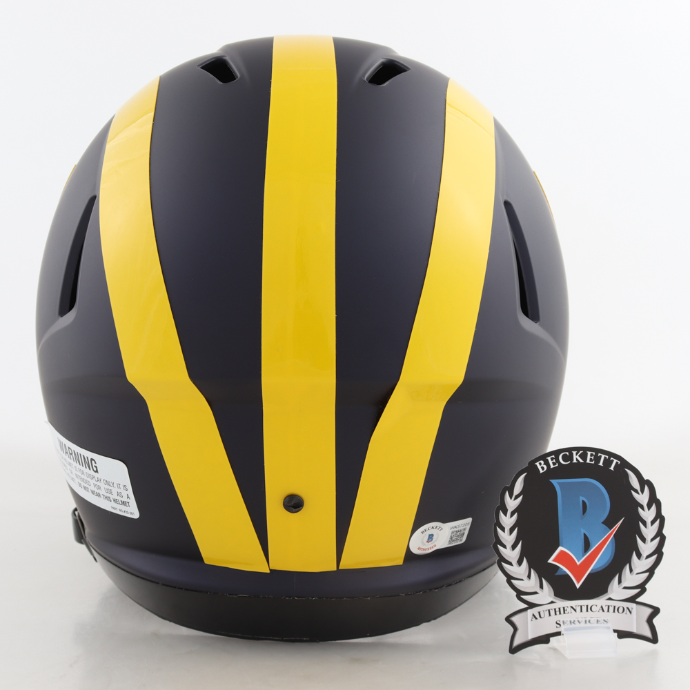 Ty Law Signed Michigan Wolverines Full-Size Matte Black Speed Helmet (Beckett Hologram) at PristineAuction.com Ty Law Signed Michigan Wolverines Full-Size Matte Black Speed Helmet (Beckett Hologram) at PristineAuction.com