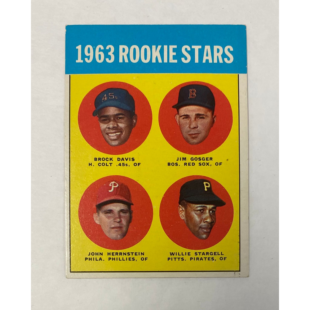 1963 Topps #553 Rookie Stars Brock Davis RC / Jim Gosger RC 