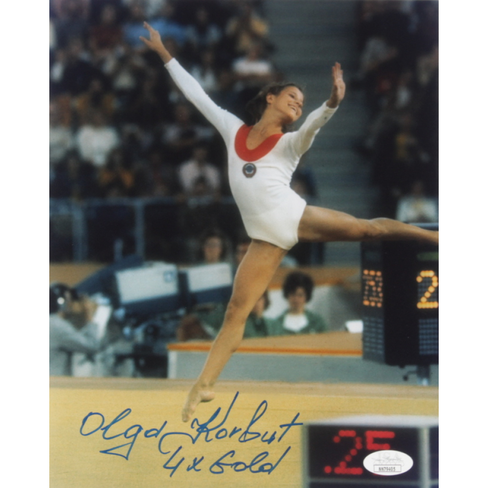 Olga Korbut Signed 8x10 Photo Inscribed "4x Gold" (JSA COA) | Pristine ...