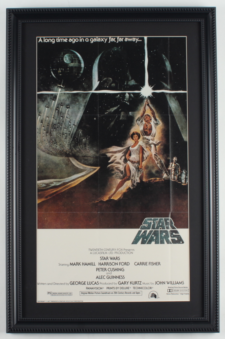 "Star Wars Episode IV: A New Hope" 15x24 Custom Framed Movie Poster at PristineAuction.com "Star Wars Episode IV: A New Hope" 15x24 Custom Framed Movie Poster at PristineAuction.com