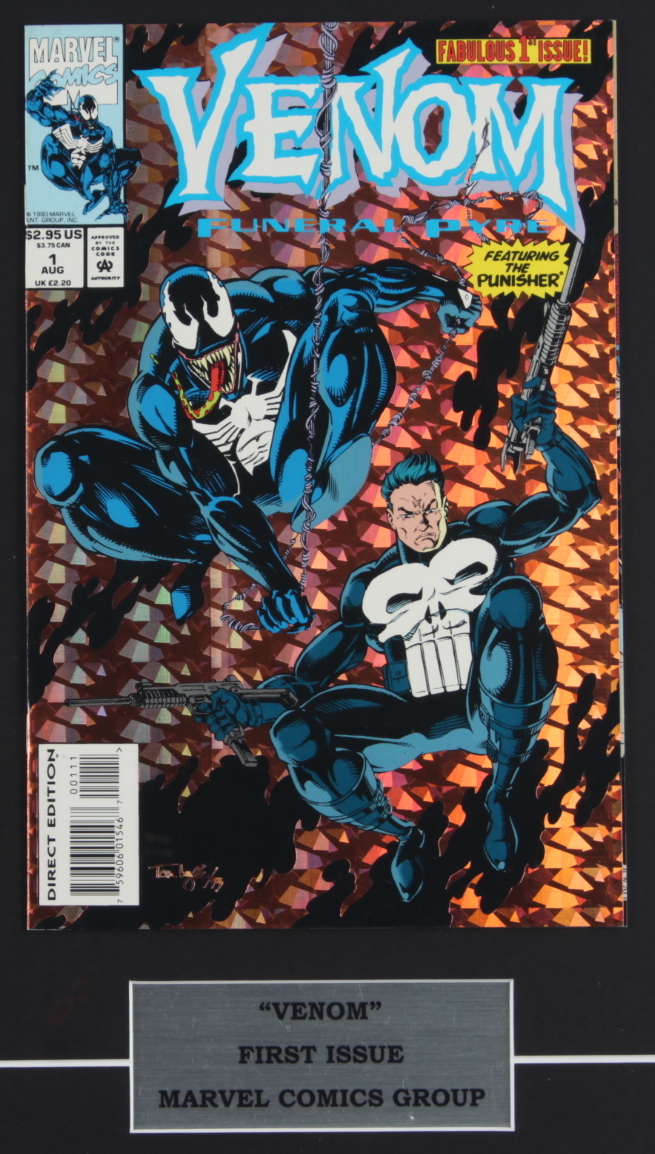 1993 "Venom" Issue #1 Marvel 12x17 Custom Framed First Issue Comic Book Display at PristineAuction.com 1993 "Venom" Issue #1 Marvel 12x17 Custom Framed First Issue Comic Book Display at PristineAuction.com