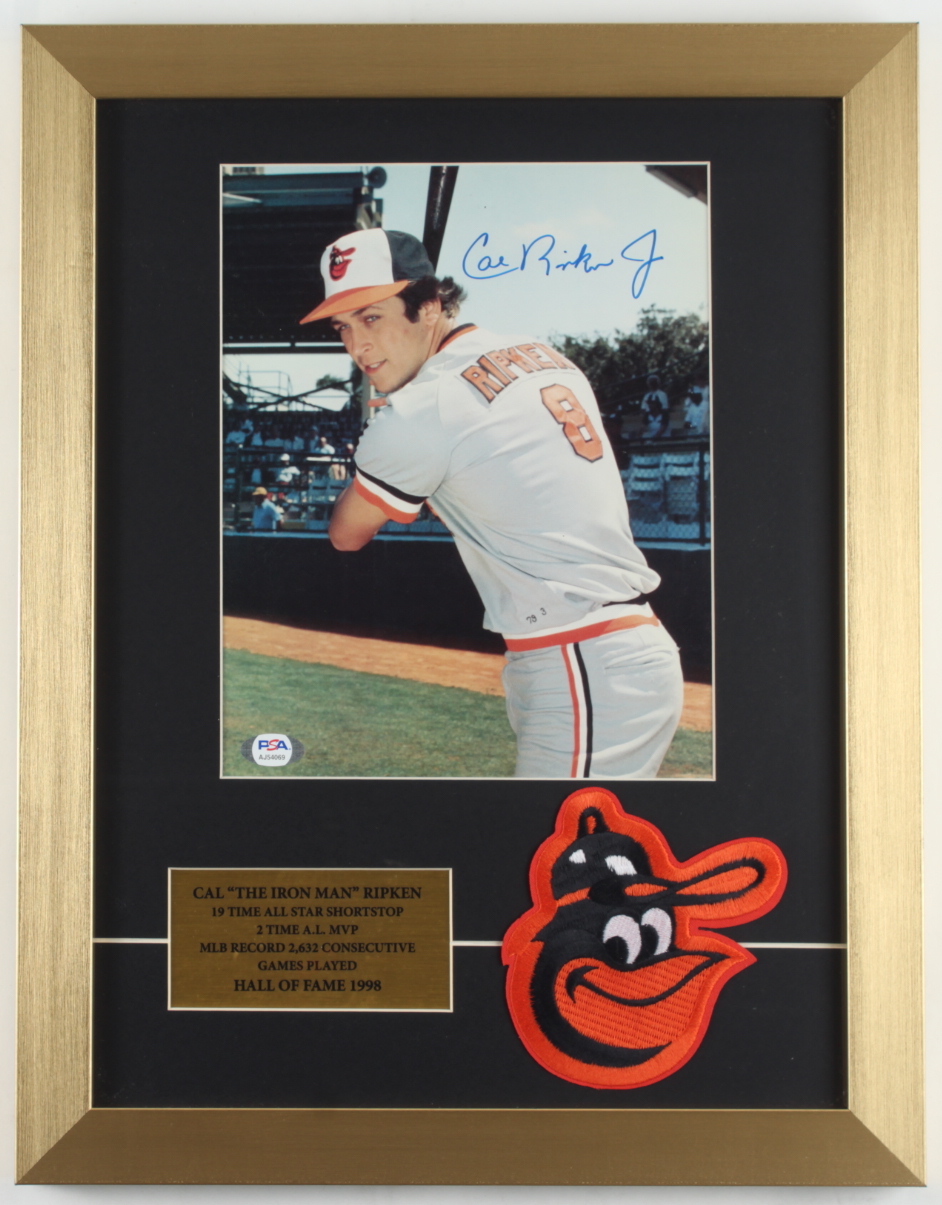 Cal Ripken Jr. Signed 14x18 Custom Framed Photo Display with Orioles ...