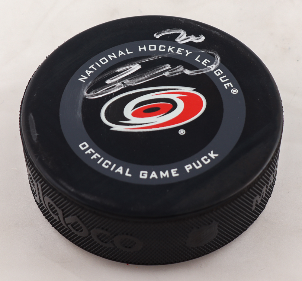 Sebastian Aho Signed Hurricanes Logo Hockey Puck (Fanatics Hologram) (See Description) at PristineAuction.com Sebastian Aho Signed Hurricanes Logo Hockey Puck (Fanatics Hologram) (See Description) at PristineAuction.com