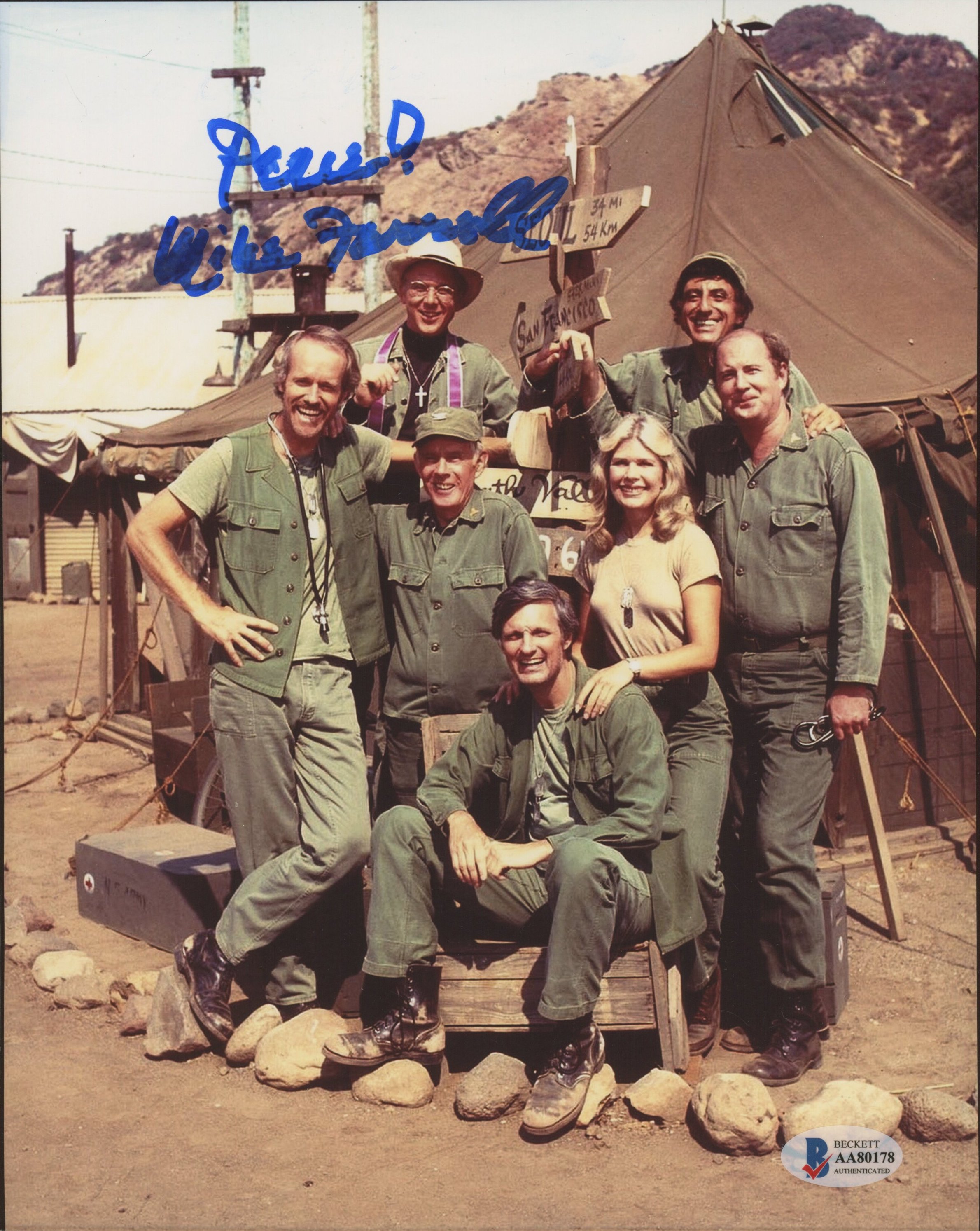 Mike Farrell Signed "MASH" 8x10 Photo Inscribed "Peace!" (Beckett COA) at PristineAuction.com Mike Farrell Signed "MASH" 8x10 Photo Inscribed "Peace!" (Beckett COA) at PristineAuction.com