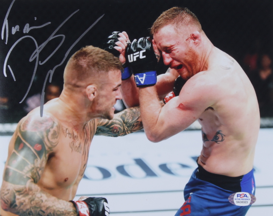 Dustin Poirier Signed 8x10 Photo Inscribed "The Diamond" (PSA COA) at PristineAuction.com Dustin Poirier Signed 8x10 Photo Inscribed "The Diamond" (PSA COA) at PristineAuction.com