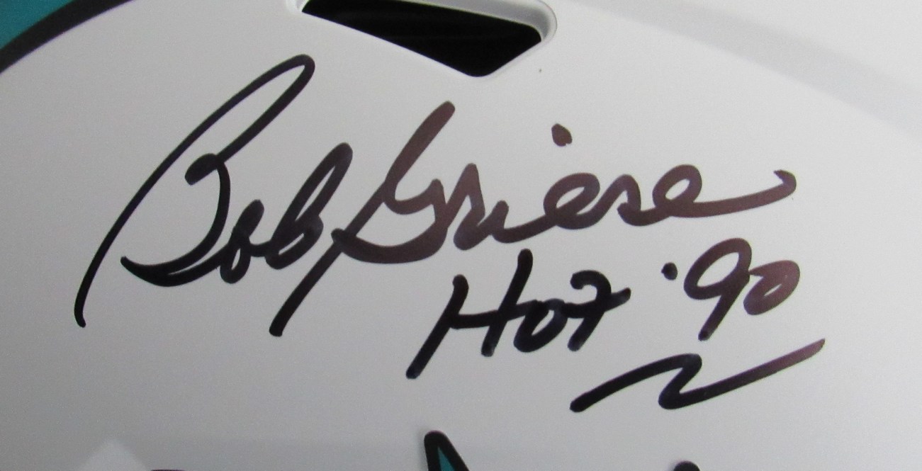 Bob Griese Signed Dolphins Full-Size Authentic On-Field Lunar Eclipse Alternate Speed Helmet Inscribed "HOF '90" (Beckett) at PristineAuction.com Bob Griese Signed Dolphins Full-Size Authentic On-Field Lunar Eclipse Alternate Speed Helmet Inscribed "HOF '90" (Beckett) at PristineAuction.com