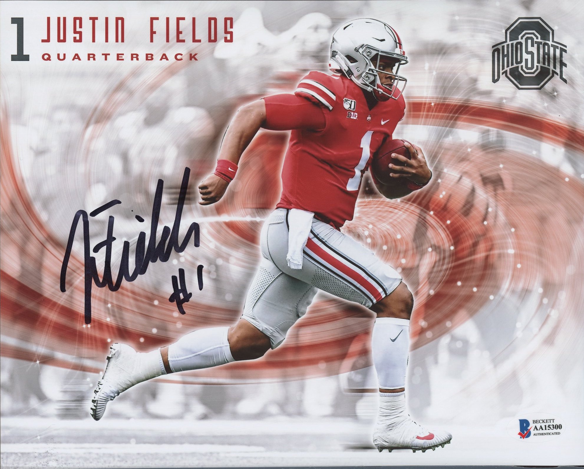 Justin Fields Signed Ohio State Buckeyes 8x10 Photo (Beckett COA) at PristineAuction.com Justin Fields Signed Ohio State Buckeyes 8x10 Photo (Beckett COA) at PristineAuction.com