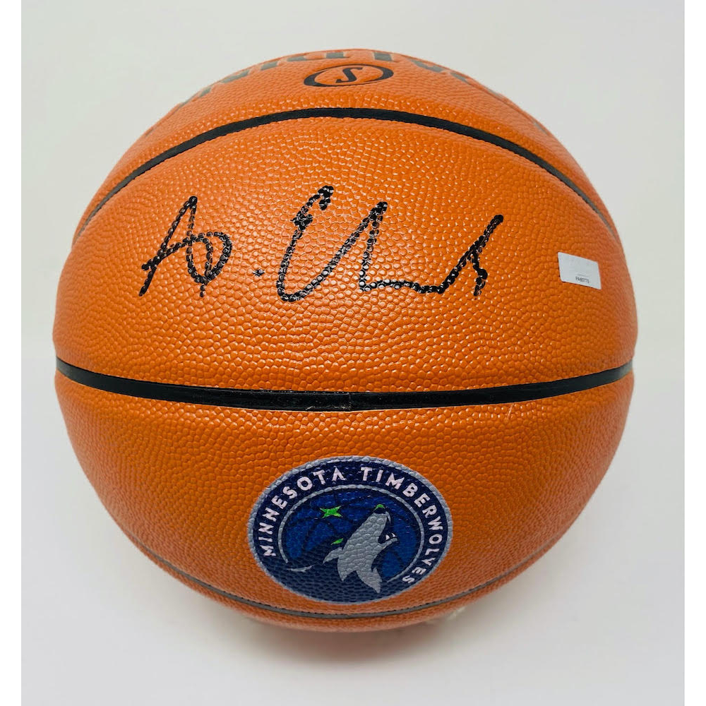 ファングッズ Anthony Edwards Autographed Basketball Anthony Edwards Minnesota Timberwolves Autographed White