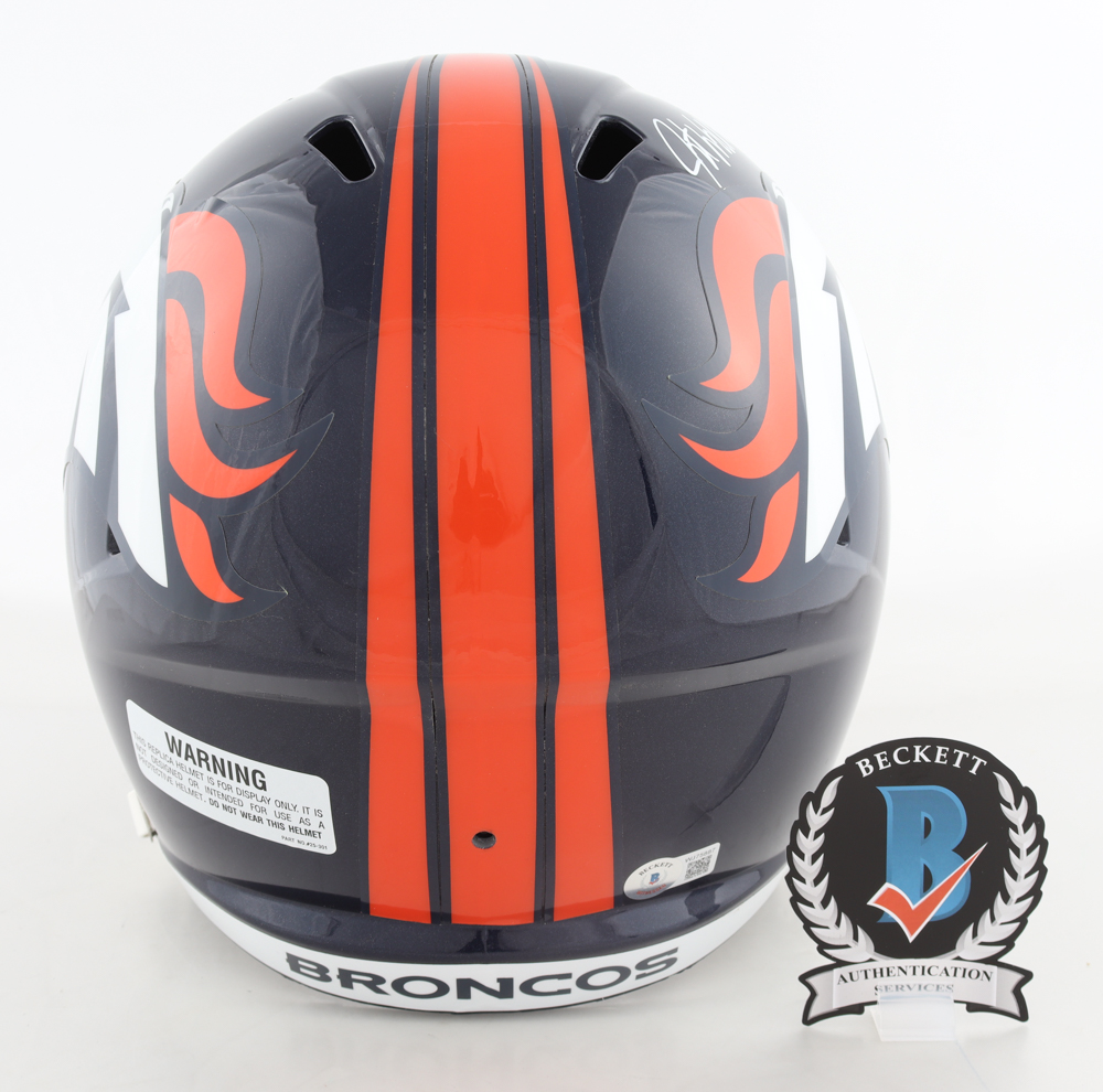 Javonte Williams Signed Broncos Full-Size Speed Helmet (Beckett Hologram) at PristineAuction.com Javonte Williams Signed Broncos Full-Size Speed Helmet (Beckett Hologram) at PristineAuction.com