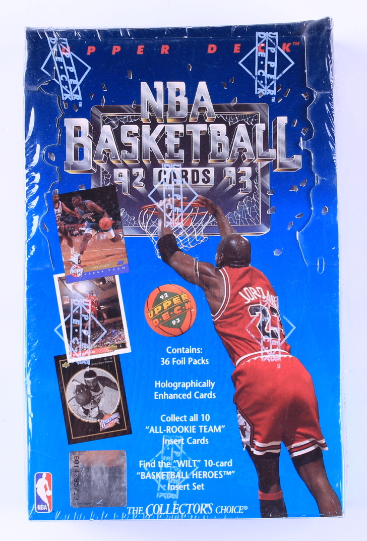 1992-93 Upper Deck Low Series Basketball Hobby Box with (36) Packs at PristineAuction.com 1992-93 Upper Deck Low Series Basketball Hobby Box with (36) Packs at PristineAuction.com